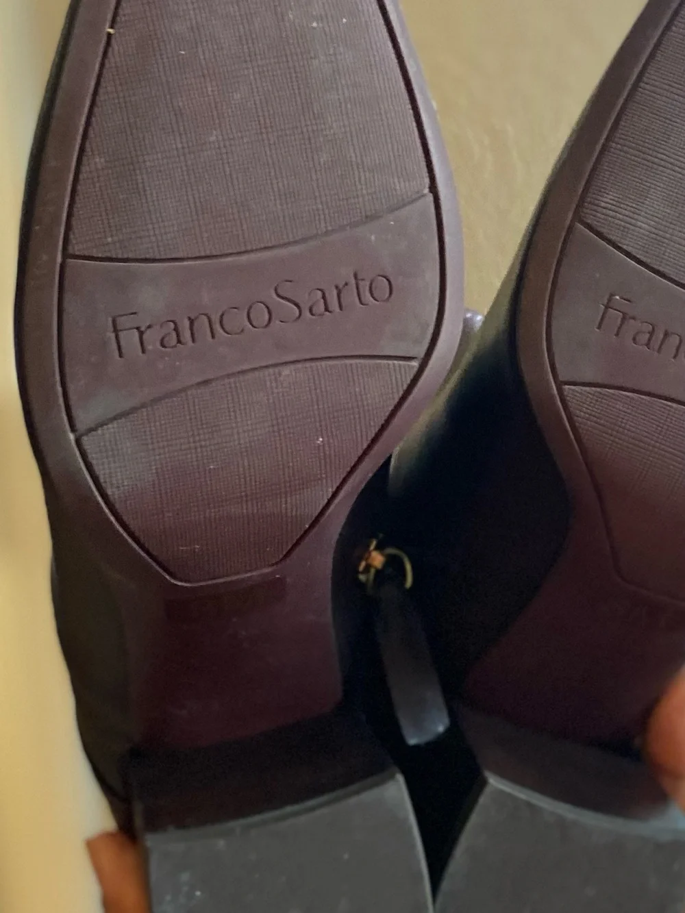 Franco Sarto Brown Leather Ankle Booties